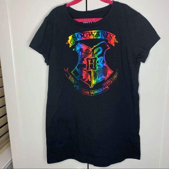 Girl’s Harry Potter Foil Graphic Crest T-Shirt - Picture 1 of 8